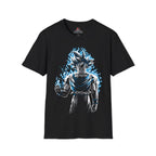 Anime Saiyan Aura T-Shirt – Blue Energy Graphic Tee