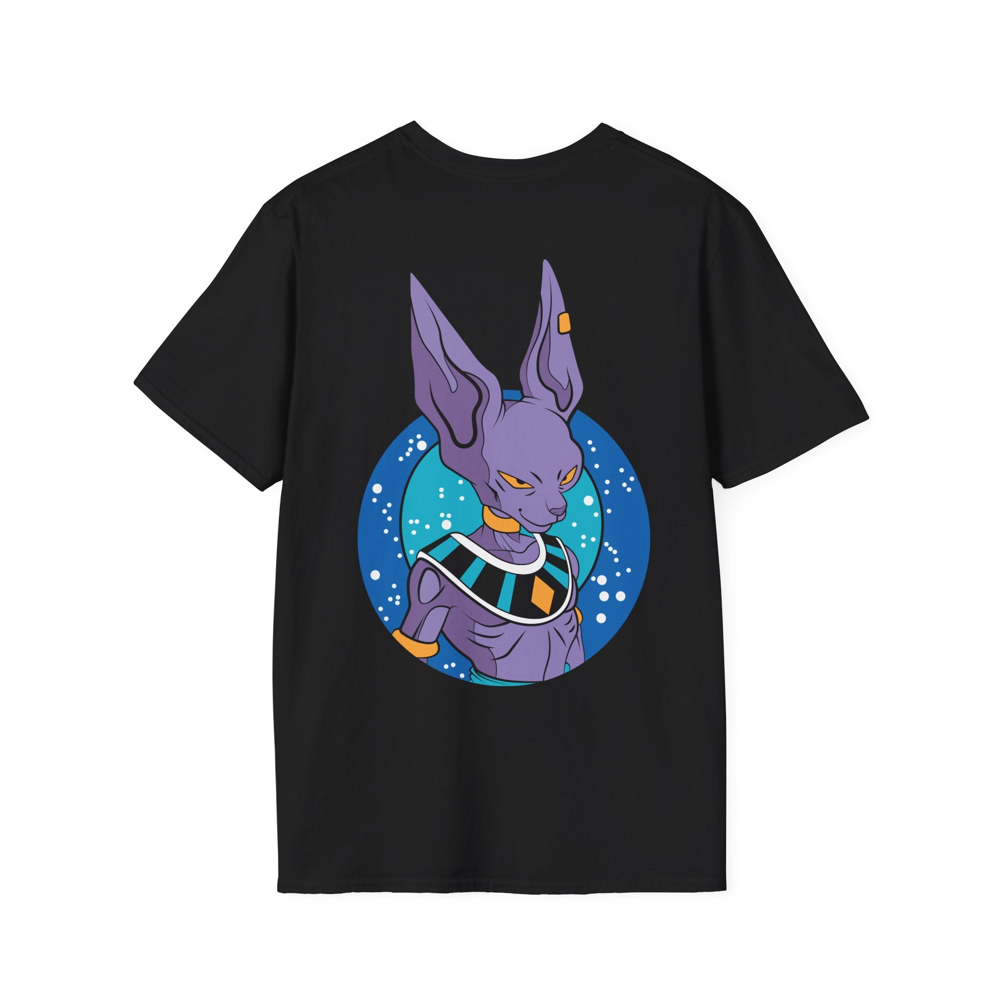 Cosmic Destroyer Anime T-Shirt – Purple Deity Back Print Graphic Tee