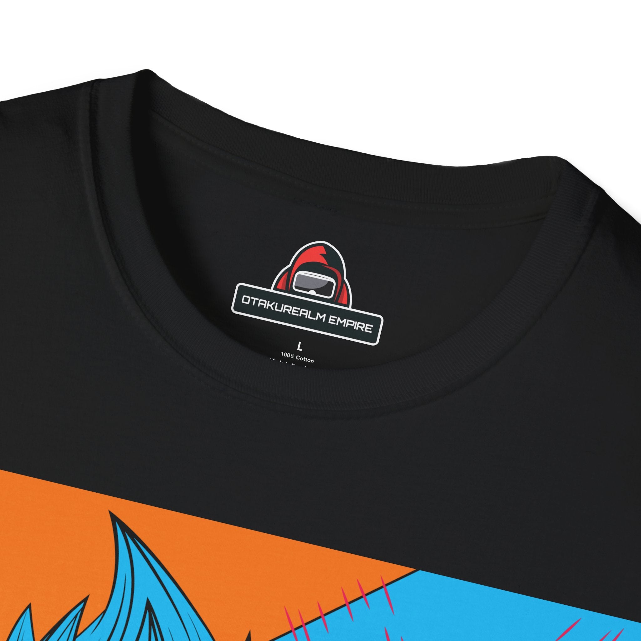 Anime Fusion Power T-Shirt – Blue Aura Warrior Graphic Tee