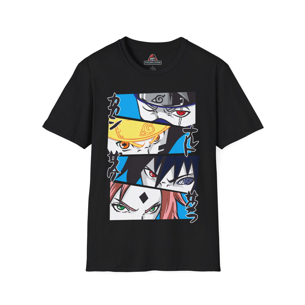 Anime Ninja Team 7 Legacy T-Shirt – Shinobi Eyes Graphic Tee
