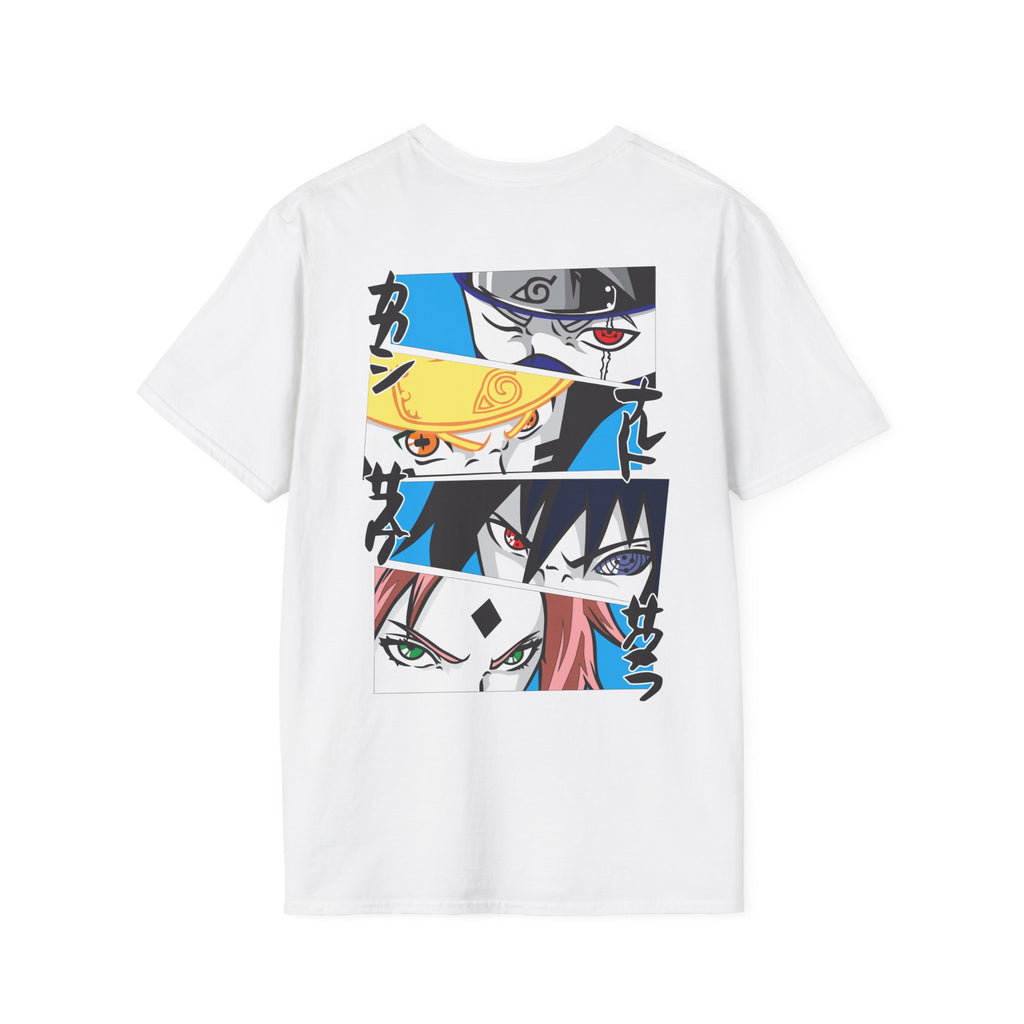 Anime Ninja Team 7 Legacy T-Shirt – Shinobi Eyes Back Print Graphic Tee