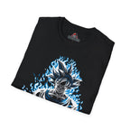 Anime Saiyan Aura T-Shirt – Blue Energy Graphic Tee