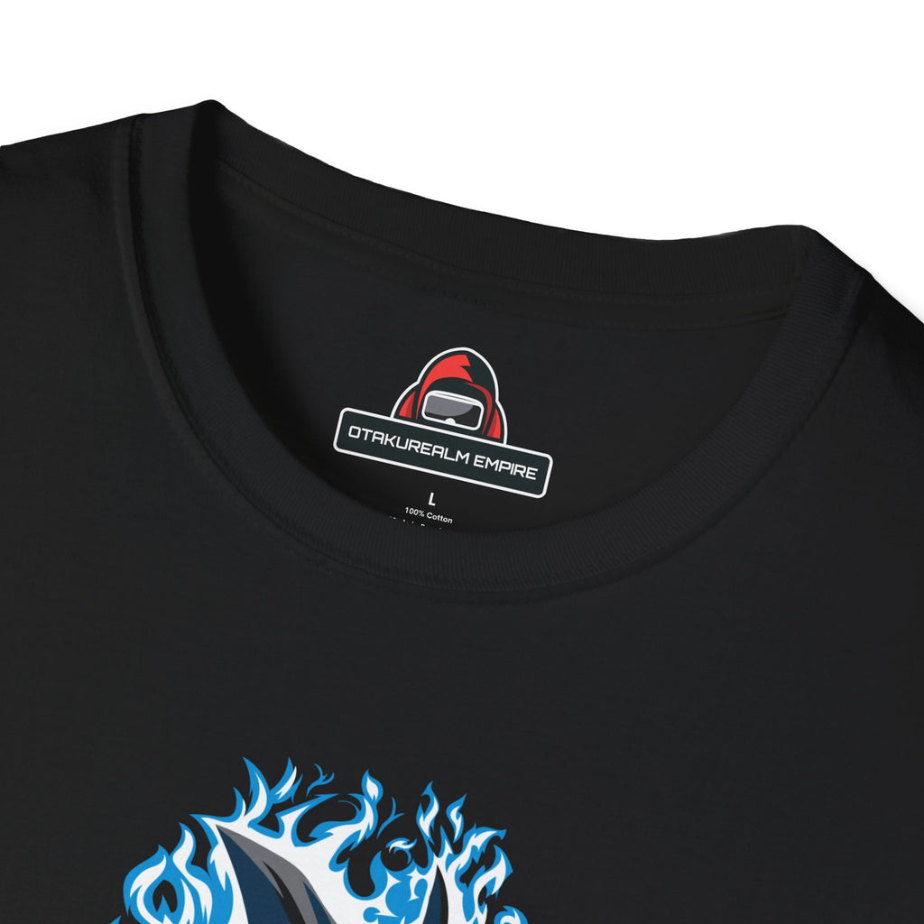 Anime Saiyan Aura T-Shirt – Blue Energy Graphic Tee