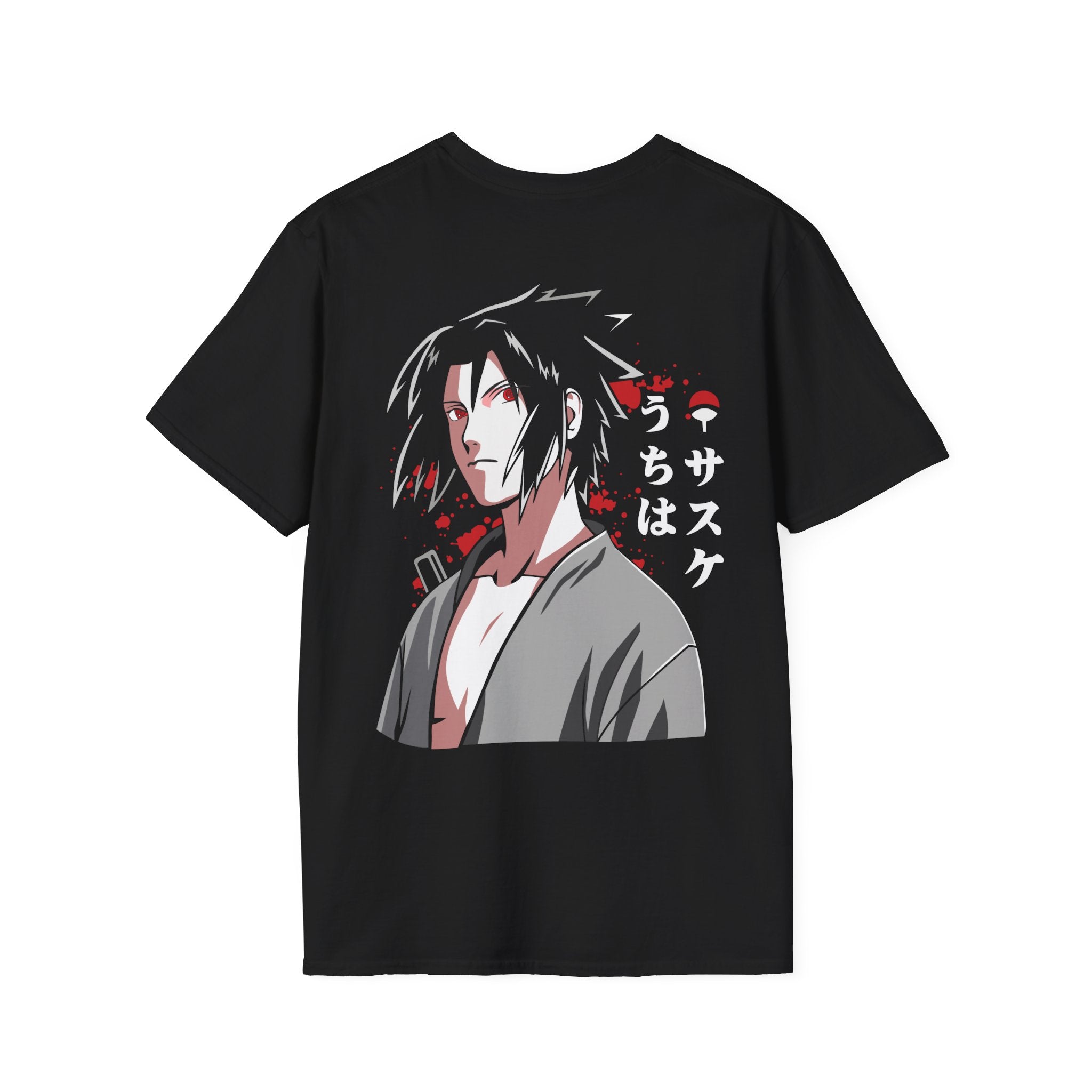 Anime Sasuke Uchiha T-Shirt – Lone Avenger Back Print Graphic Tee