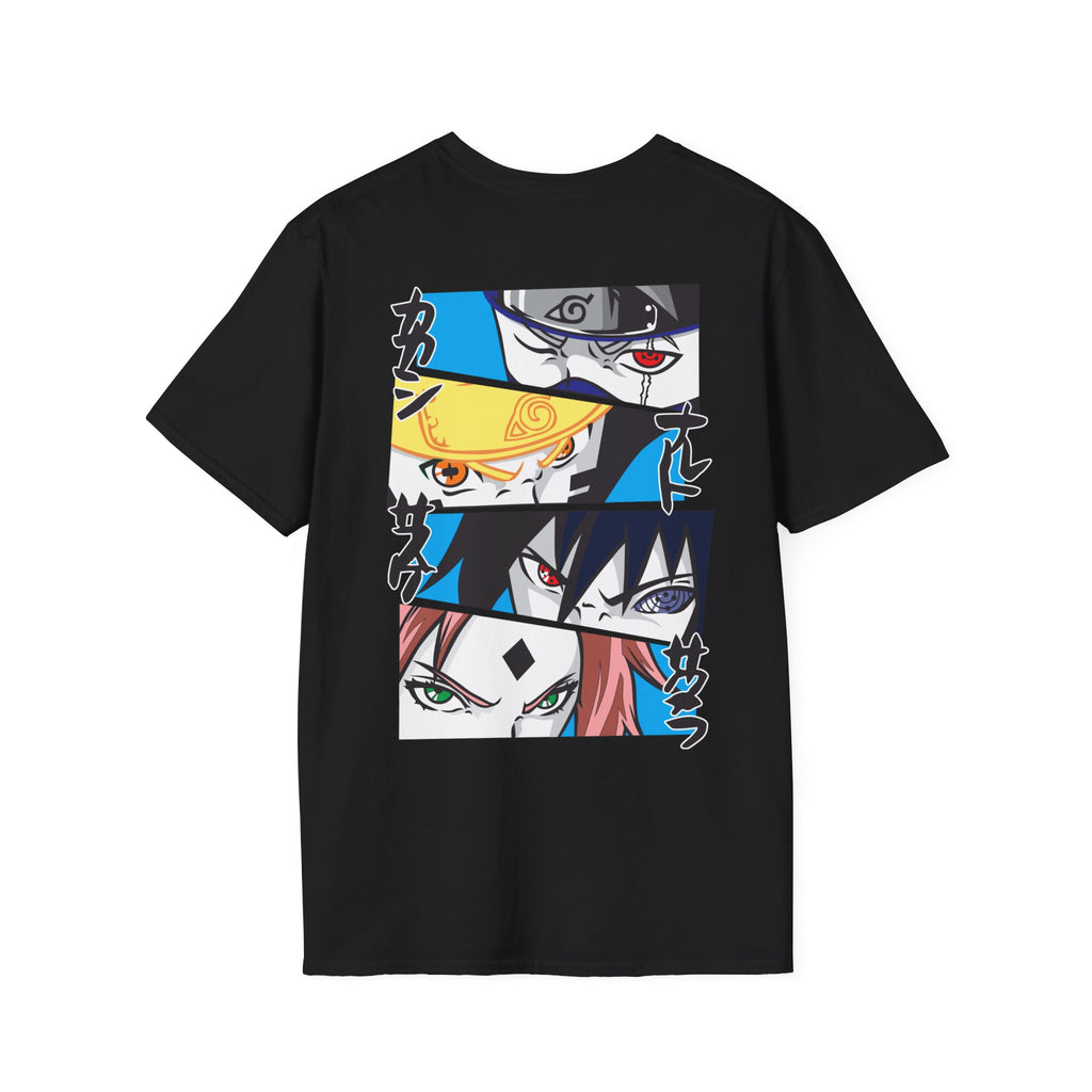 Anime Ninja Team 7 Legacy T-Shirt – Shinobi Eyes Back Print Graphic Tee