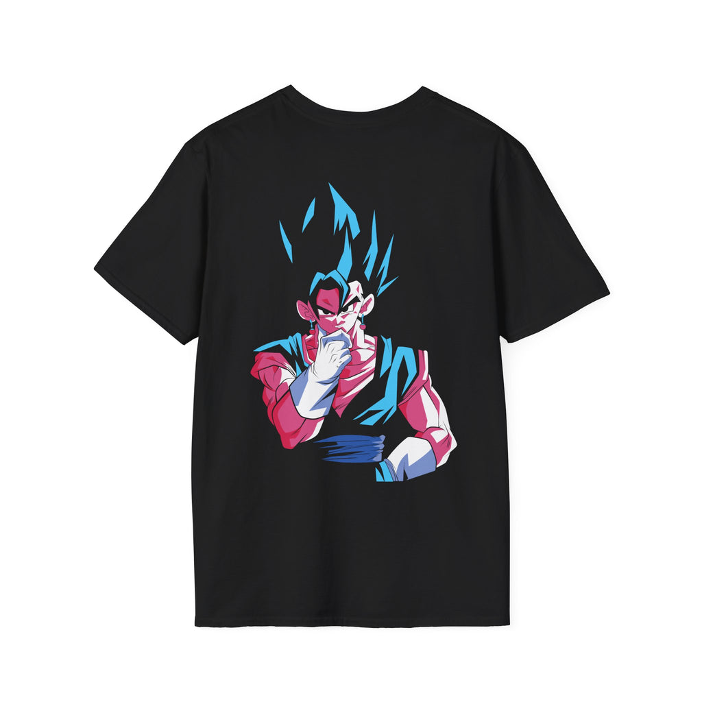 Anime Warrior Strike T-Shirt – Neon Fusion Power Back Print Graphic Tee