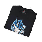 Anime Prince Power Surge T-Shirt – Blue Flame Graphic Tee