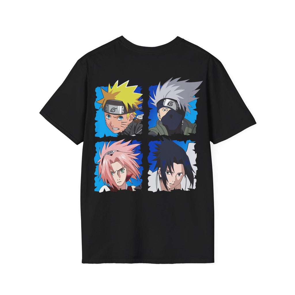 Anime Ninja Team 7 T-Shirt – Legendary Shinobi Squad Back Print Graphic Tee