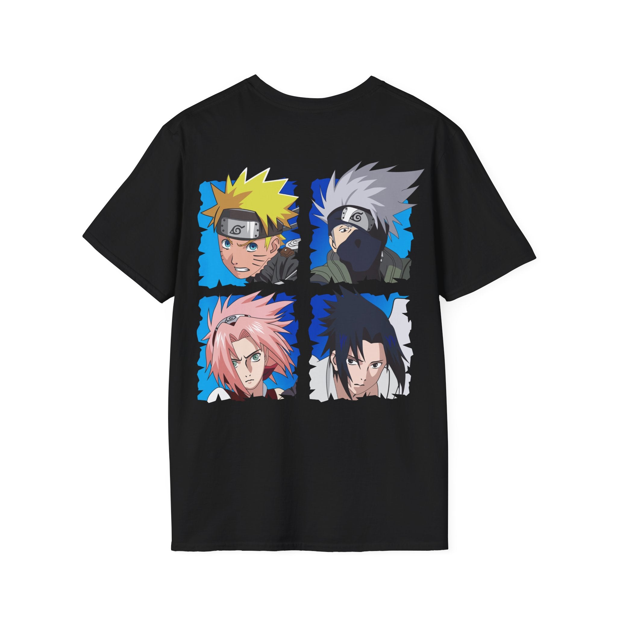 Anime Ninja Team 7 T-Shirt – Legendary Shinobi Squad Back Print Graphic Tee
