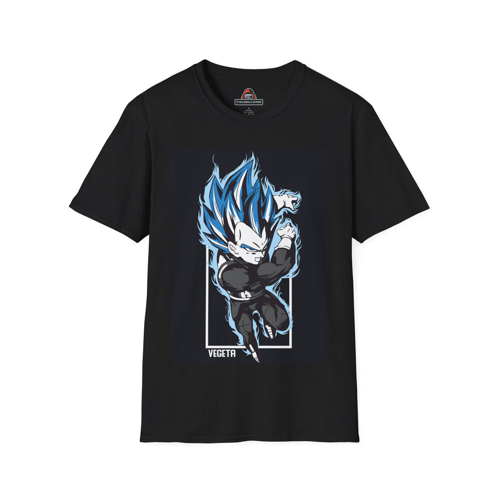Anime Prince Power Surge T-Shirt – Blue Flame Graphic Tee