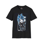 Anime Prince Power Surge T-Shirt – Blue Flame Graphic Tee
