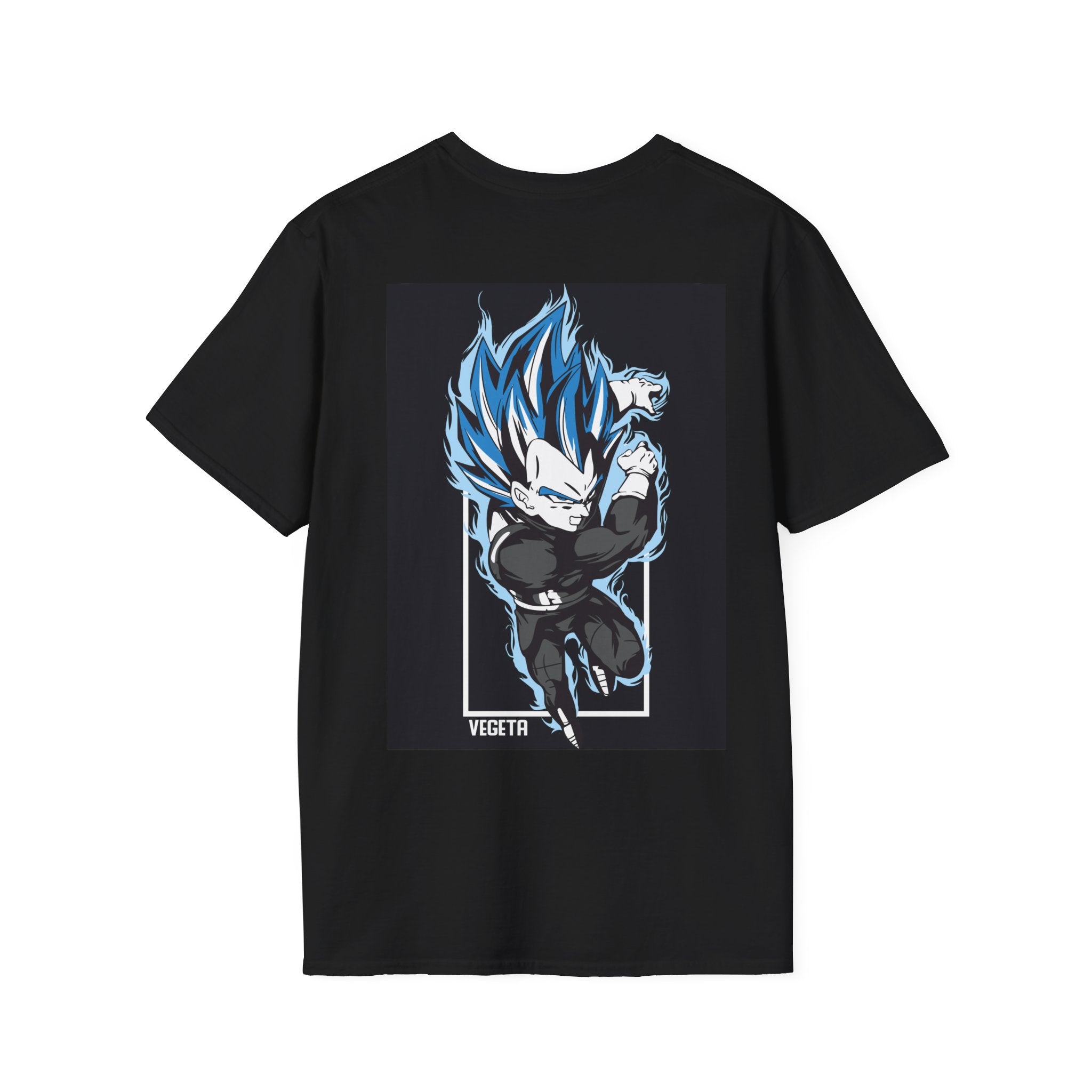 Anime Prince Power Surge T-Shirt – Blue Flame Back Print Graphic Tee